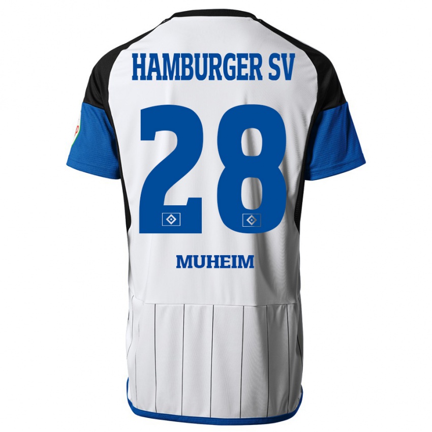 Kinder Miro Muheim #28 Weiß Heimtrikot Trikot 2023/24 T-Shirt Österreich