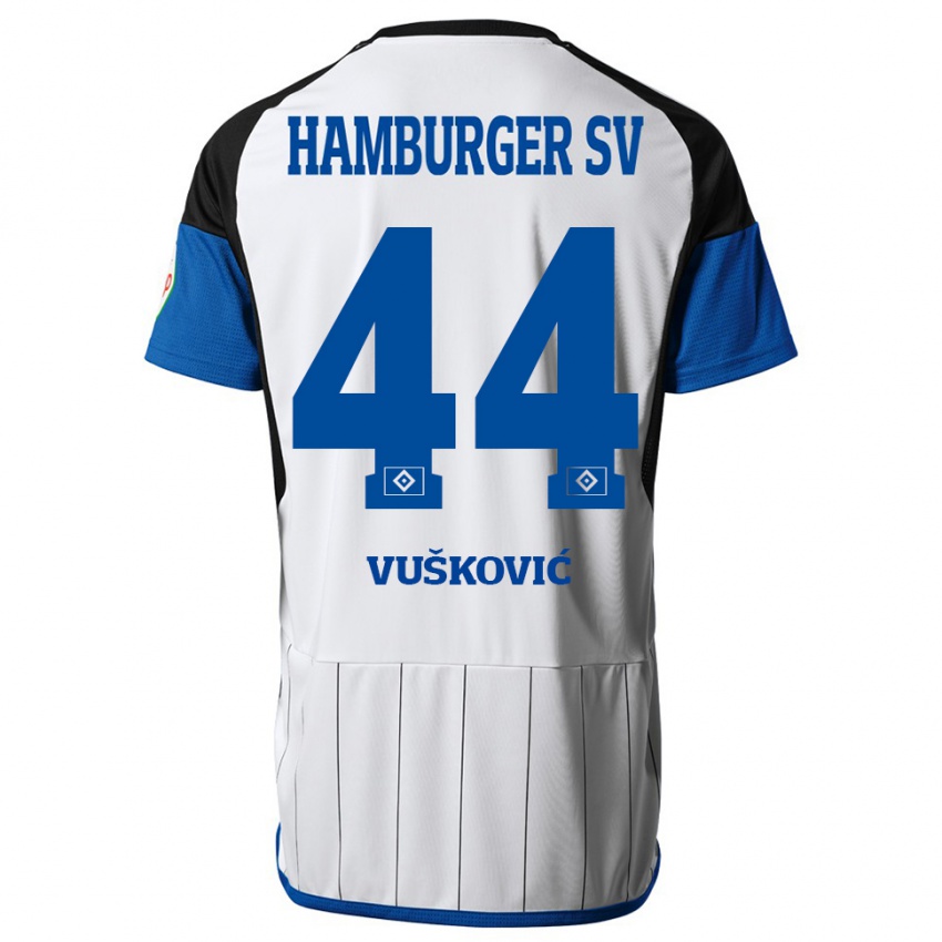 Kinder Mario Vuskovic #44 Weiß Heimtrikot Trikot 2023/24 T-Shirt Österreich