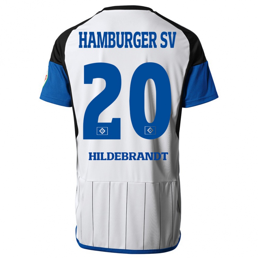 Kinder Tjark Hildebrandt #20 Weiß Heimtrikot Trikot 2023/24 T-Shirt Österreich