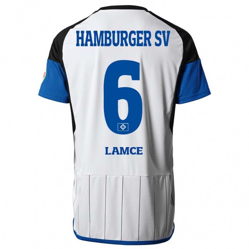 Kinder Benjamin Lamce #6 Weiß Heimtrikot Trikot 2023/24 T-Shirt Österreich