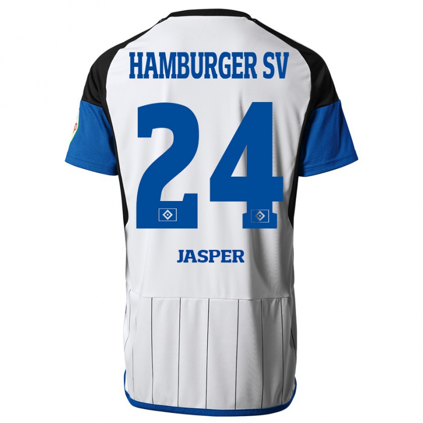 Kinder Jan-Lukas Jasper #24 Weiß Heimtrikot Trikot 2023/24 T-Shirt Österreich