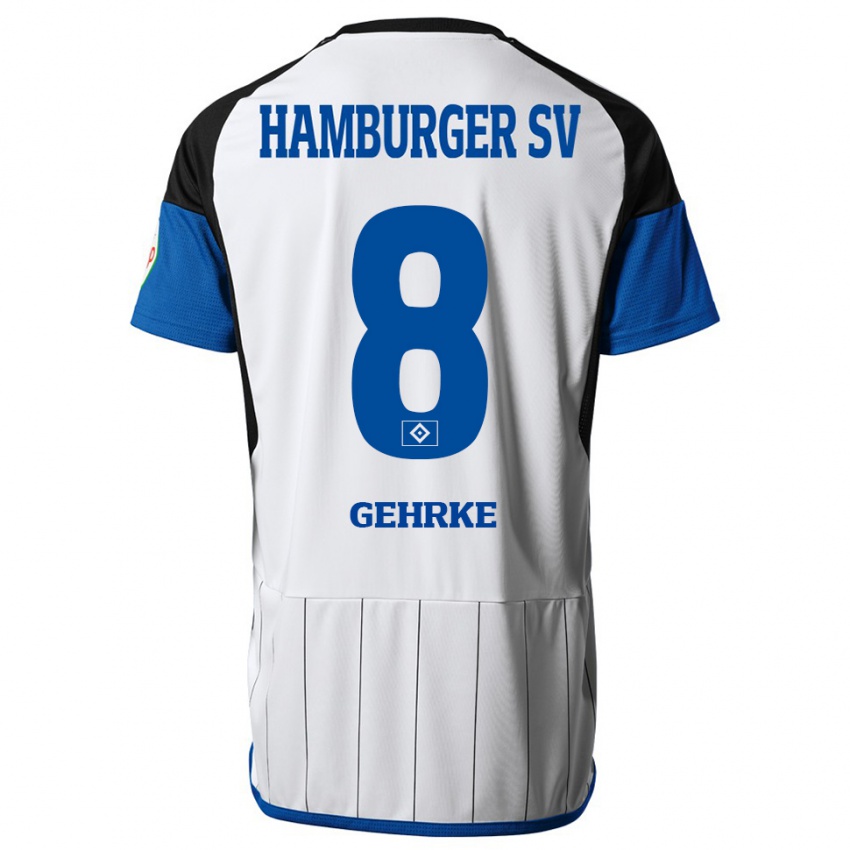 Kinder Stefan Gehrke #8 Weiß Heimtrikot Trikot 2023/24 T-Shirt Österreich