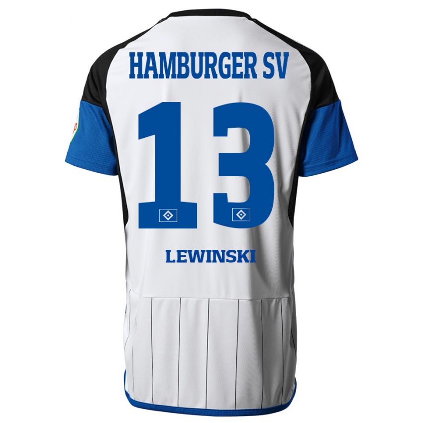 Kinder Fyn-Luca Lewinski #13 Weiß Heimtrikot Trikot 2023/24 T-Shirt Österreich