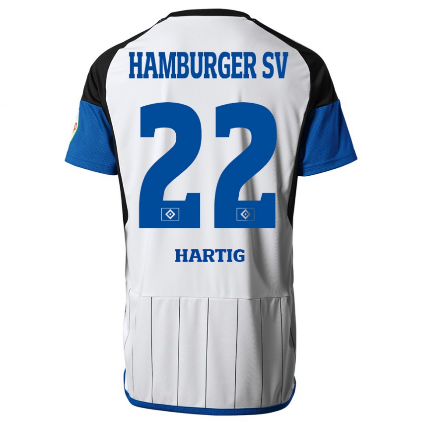 Kinder Jonas-Finn Hartig #22 Weiß Heimtrikot Trikot 2023/24 T-Shirt Österreich