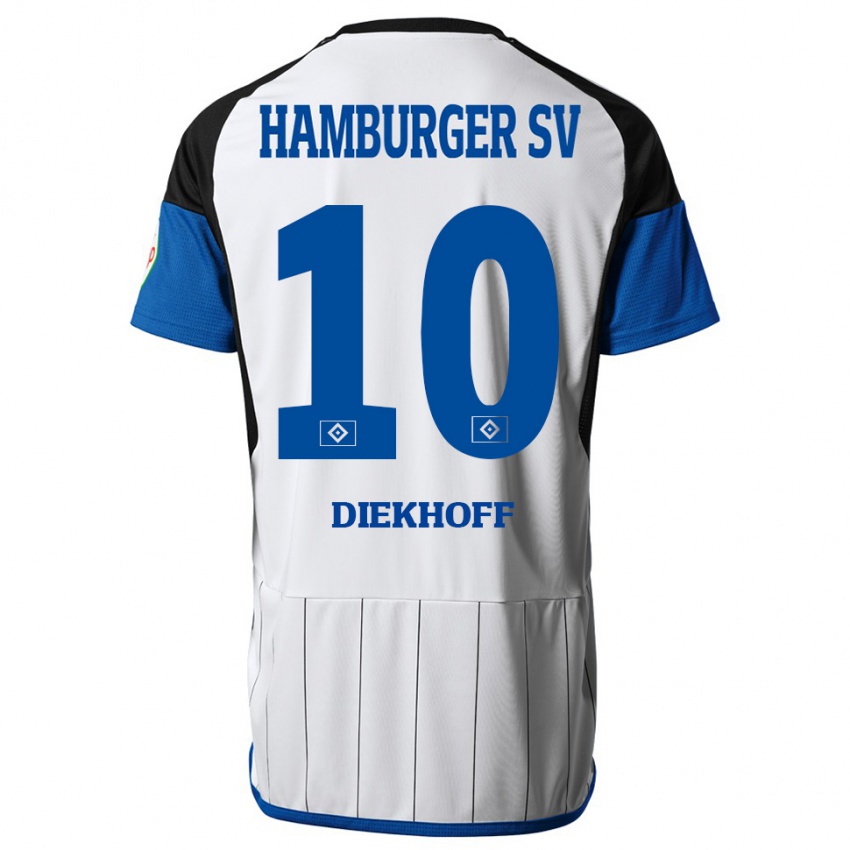 Kinder Hannah Diekhoff #10 Weiß Heimtrikot Trikot 2023/24 T-Shirt Österreich