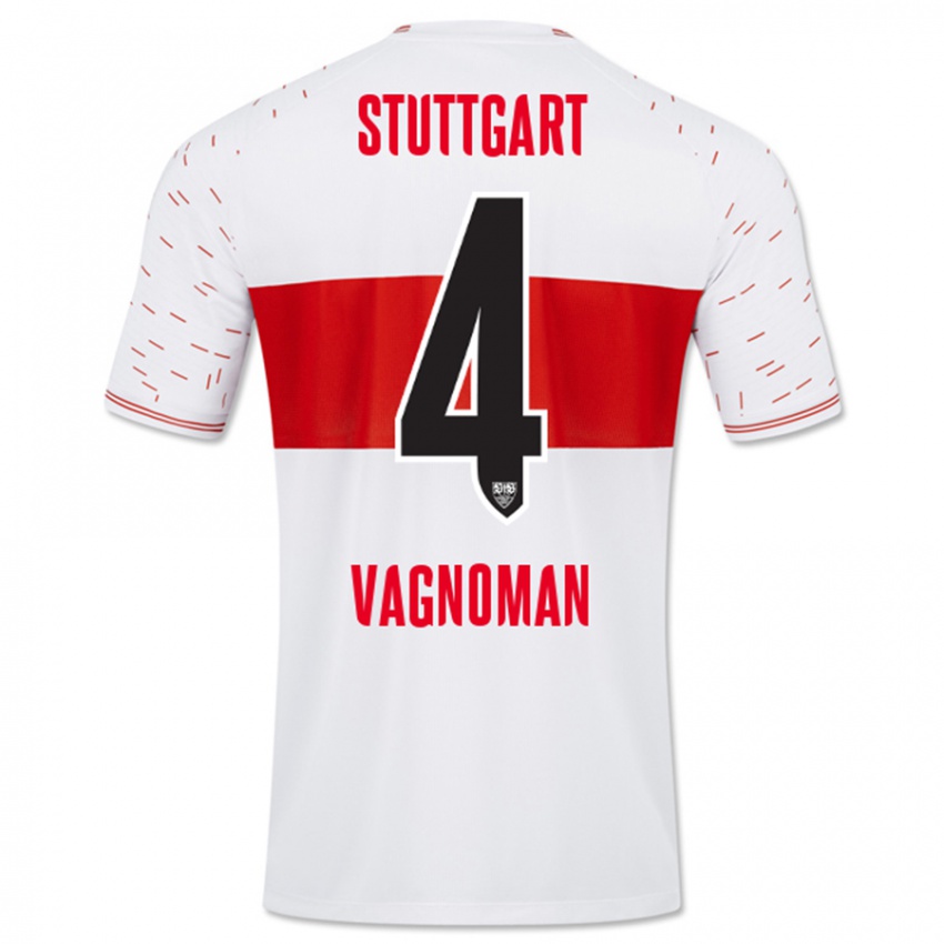 Kinder Josha Vagnoman #4 Weiß Heimtrikot Trikot 2023/24 T-Shirt Österreich