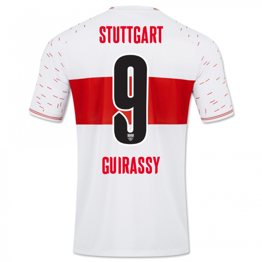 Kinder Serhou Guirassy #9 Weiß Heimtrikot Trikot 2023/24 T-Shirt Österreich