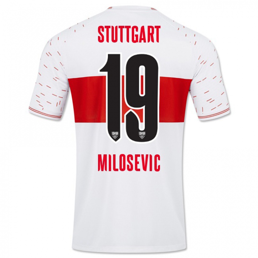 Kinder Jovan Milosevic #19 Weiß Heimtrikot Trikot 2023/24 T-Shirt Österreich