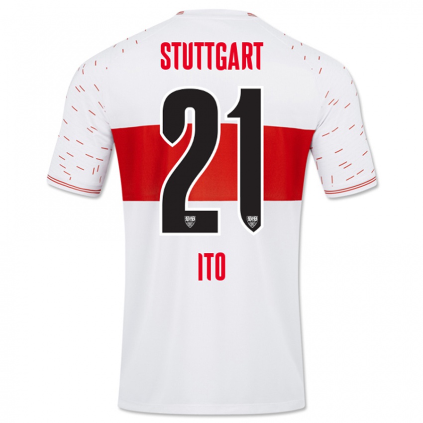 Kinder Hiroki Ito #21 Weiß Heimtrikot Trikot 2023/24 T-Shirt Österreich