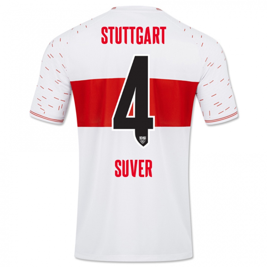 Kinder Jakov Suver #4 Weiß Heimtrikot Trikot 2023/24 T-Shirt Österreich