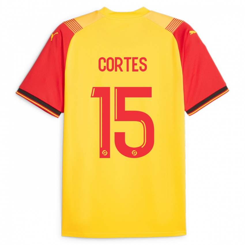 Kinder Óscar Cortés #15 Gelb Heimtrikot Trikot 2023/24 T-Shirt Österreich