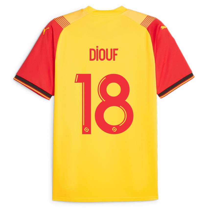 Kinder Andy Diouf #18 Gelb Heimtrikot Trikot 2023/24 T-Shirt Österreich