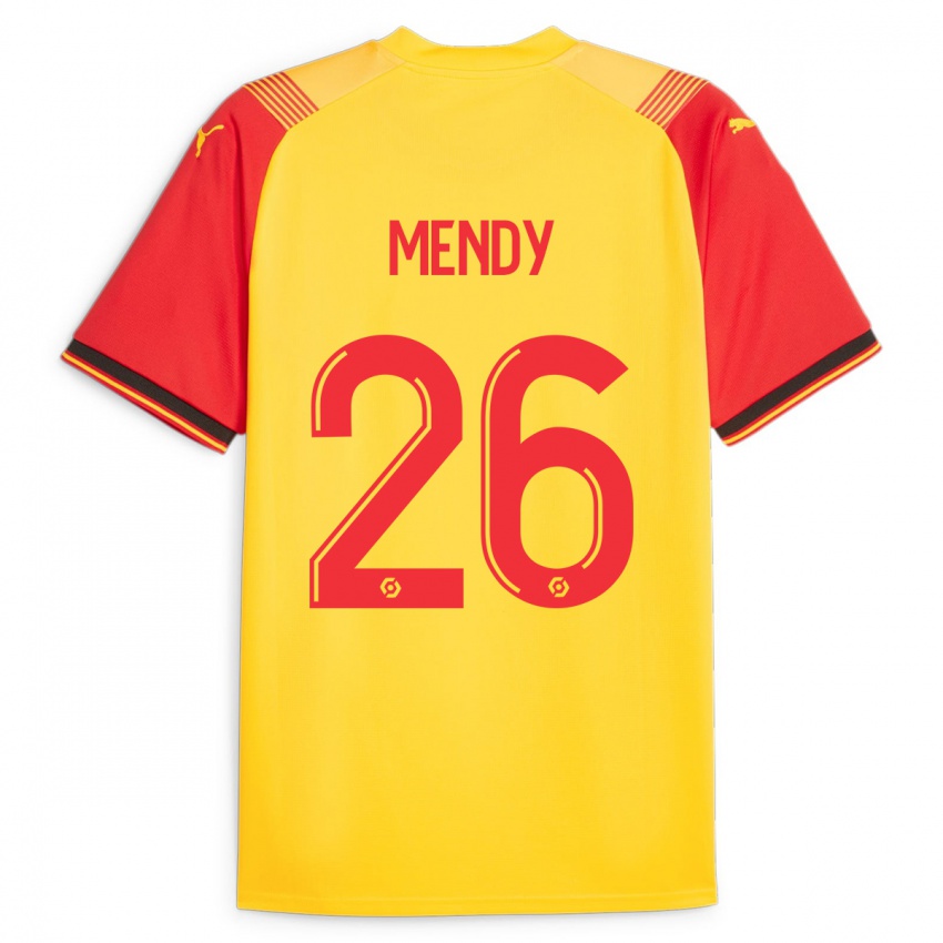 Kinder Nampalys Mendy #26 Gelb Heimtrikot Trikot 2023/24 T-Shirt Österreich