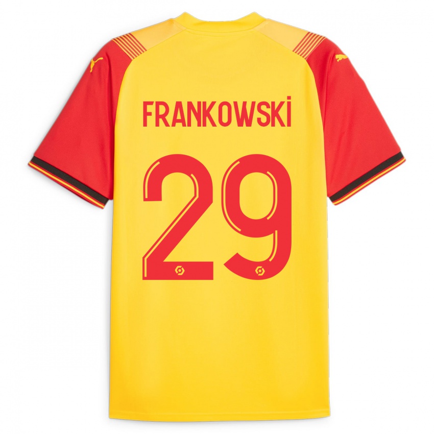 Kinder Przemyslaw Frankowski #29 Gelb Heimtrikot Trikot 2023/24 T-Shirt Österreich