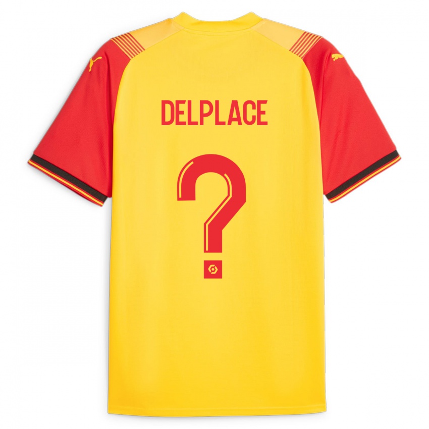 Kinder Adam Delplace #0 Gelb Heimtrikot Trikot 2023/24 T-Shirt Österreich