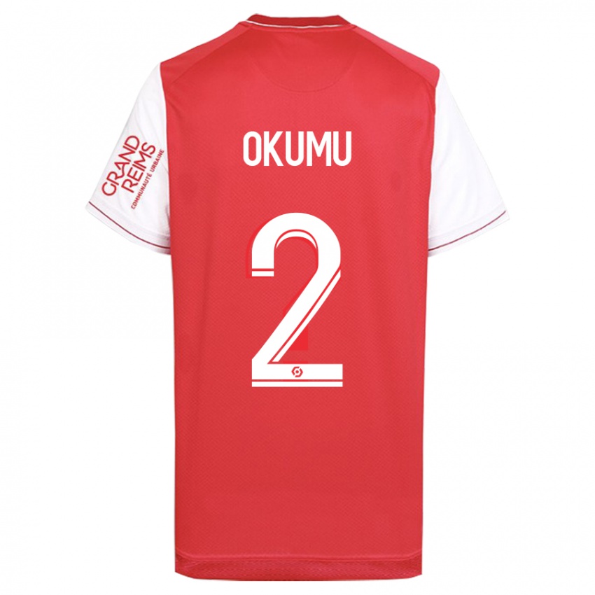 Kinder Joseph Okumu #2 Rot Heimtrikot Trikot 2023/24 T-Shirt Österreich