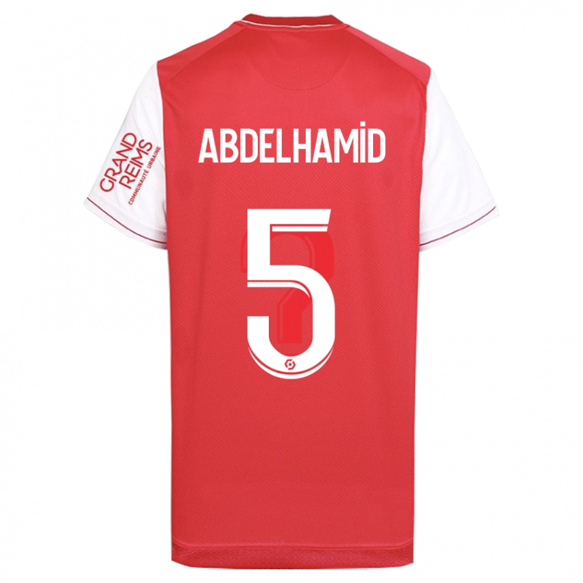 Kinder Yunis Abdelhamid #5 Rot Heimtrikot Trikot 2023/24 T-Shirt Österreich