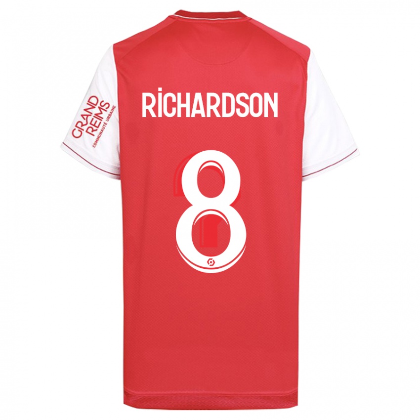 Kinder Amir Richardson #8 Rot Heimtrikot Trikot 2023/24 T-Shirt Österreich