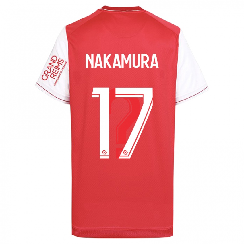 Kinder Keito Nakamura #17 Rot Heimtrikot Trikot 2023/24 T-Shirt Österreich