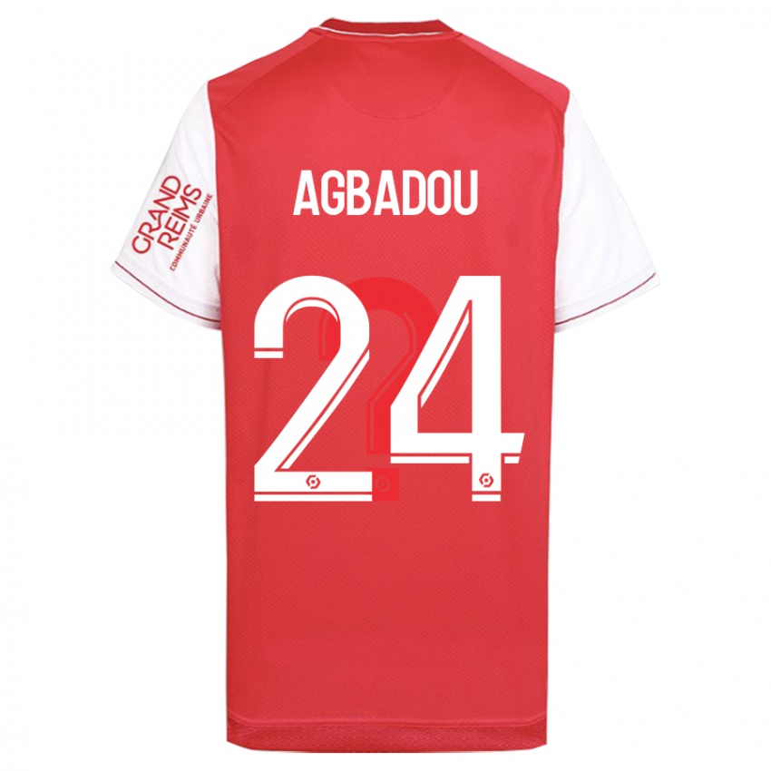 Kinder Emmanuel Agbadou #24 Rot Heimtrikot Trikot 2023/24 T-Shirt Österreich