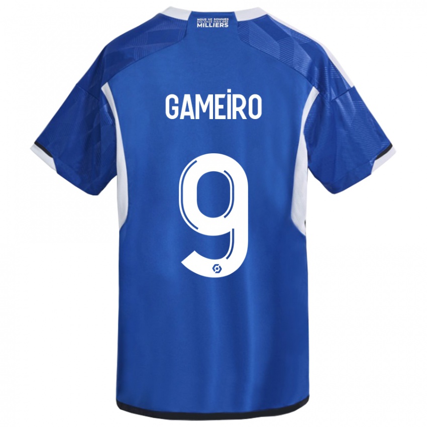 Kinder Kévin Gameiro #9 Blau Heimtrikot Trikot 2023/24 T-Shirt Österreich