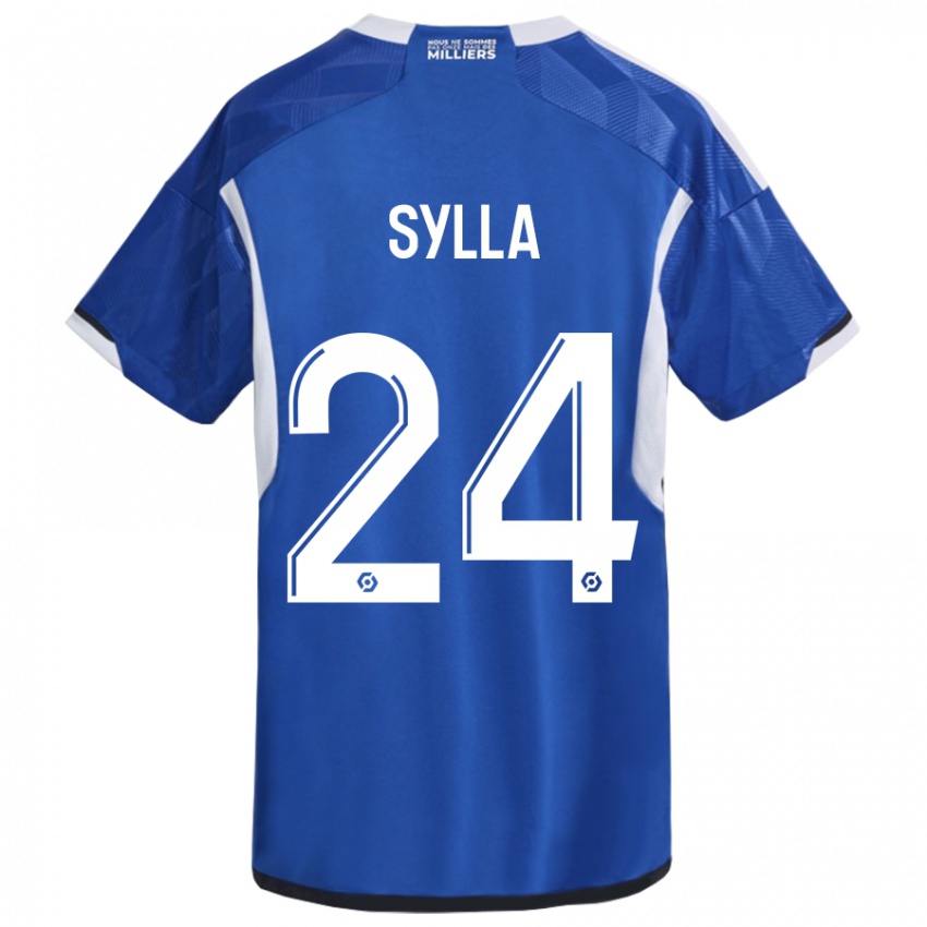 Kinder Abakar Sylla #24 Blau Heimtrikot Trikot 2023/24 T-Shirt Österreich