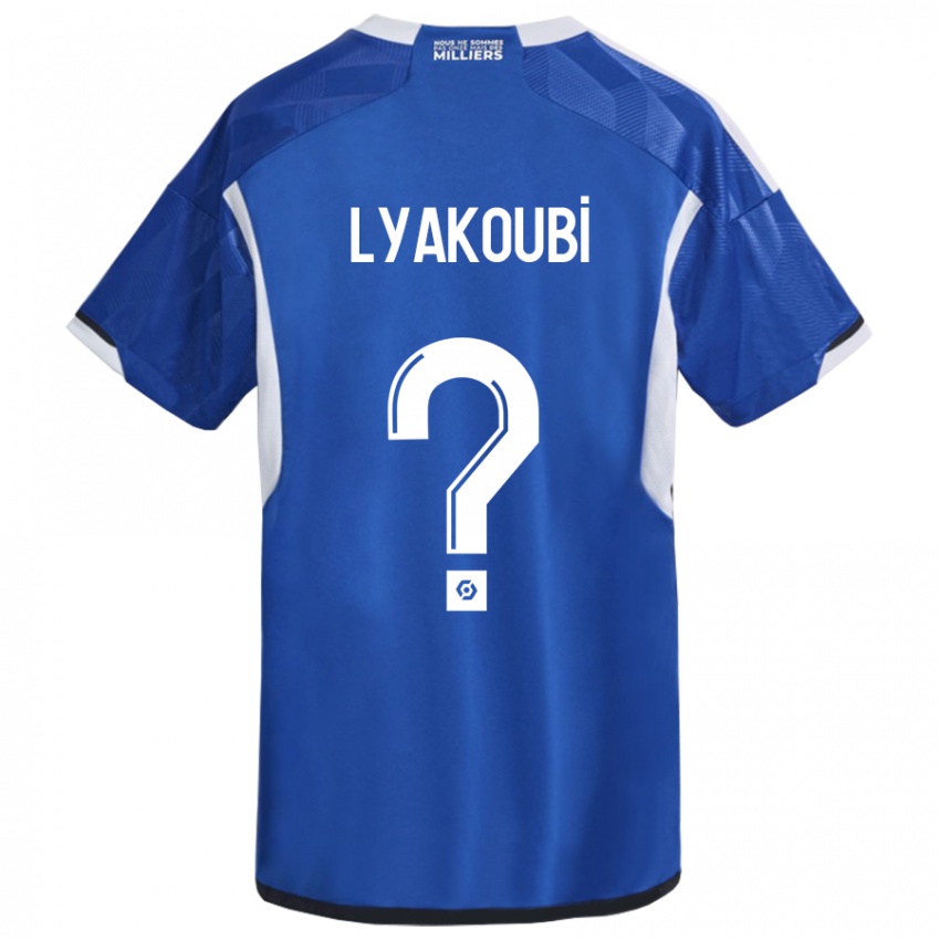 Kinder Oussama Lyakoubi #0 Blau Heimtrikot Trikot 2023/24 T-Shirt Österreich