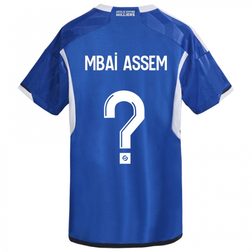 Kinder Chris Mbaï-Assem #0 Blau Heimtrikot Trikot 2023/24 T-Shirt Österreich