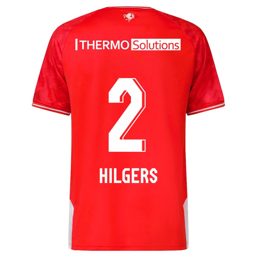 Kinder Mees Hilgers #2 Rot Heimtrikot Trikot 2023/24 T-Shirt Österreich