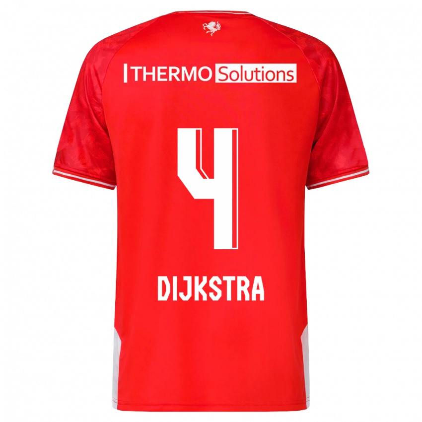 Kinder Caitlin Dijkstra #4 Rot Heimtrikot Trikot 2023/24 T-Shirt Österreich