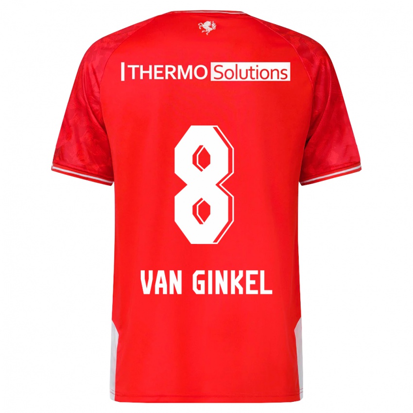 Kinder Danique Van Ginkel #8 Rot Heimtrikot Trikot 2023/24 T-Shirt Österreich