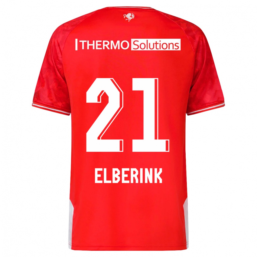 Kinder Eva Oude Elberink #21 Rot Heimtrikot Trikot 2023/24 T-Shirt Österreich