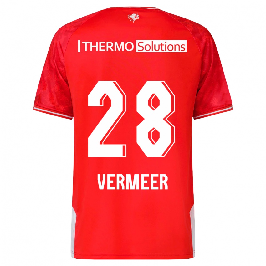 Kinder Sofie Rianne Vermeer #28 Rot Heimtrikot Trikot 2023/24 T-Shirt Österreich