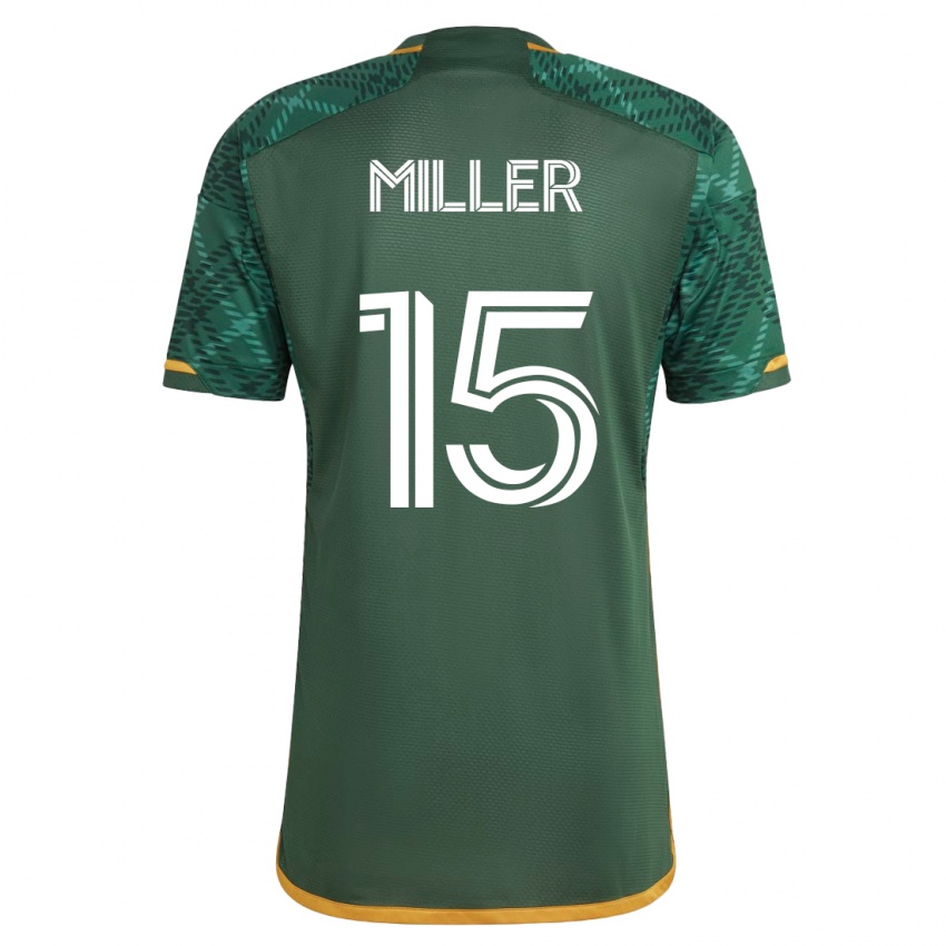 Kinder Eric Miller #15 Grün Heimtrikot Trikot 2023/24 T-Shirt Österreich