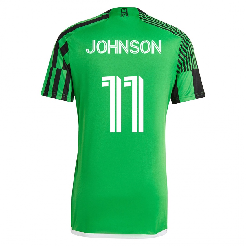 Kinder Emmanuel Johnson #11 Grün Schwarz Heimtrikot Trikot 2023/24 T-Shirt Österreich