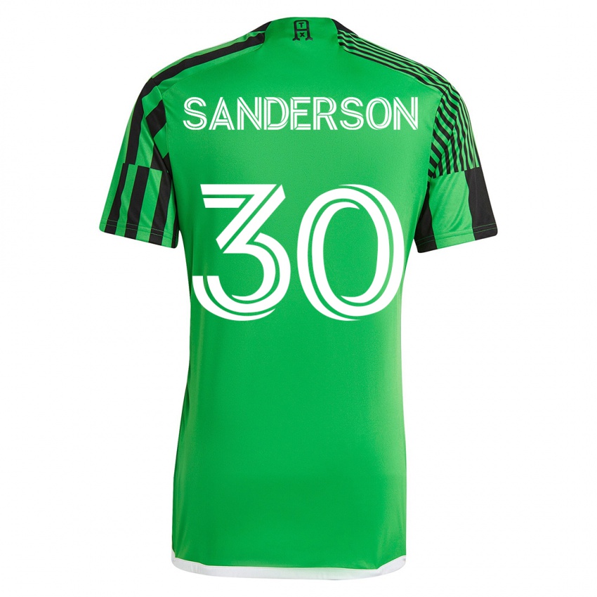 Kinder Spencer Sanderson #30 Grün Schwarz Heimtrikot Trikot 2023/24 T-Shirt Österreich