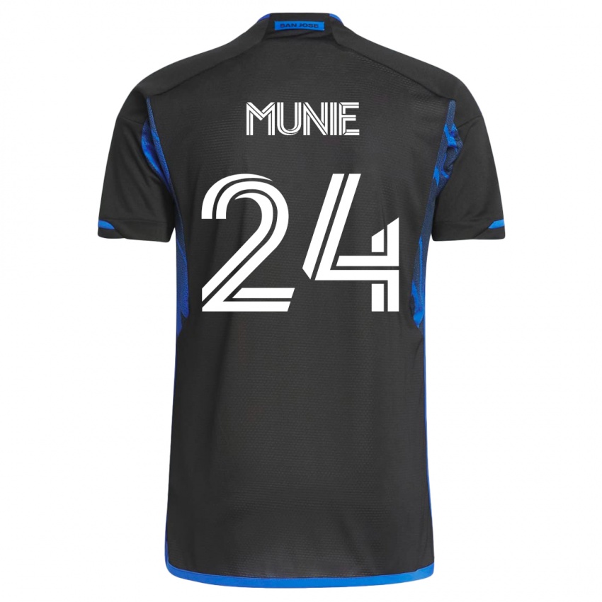 Kinder Daniel Munie #24 Blau Schwarz Heimtrikot Trikot 2023/24 T-Shirt Österreich