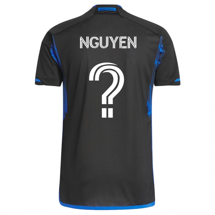 Kinder Christopher Nguyen #0 Blau Schwarz Heimtrikot Trikot 2023/24 T-Shirt Österreich