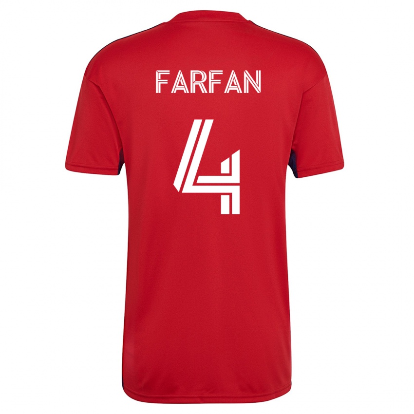Kinder Marco Farfán #4 Rot Heimtrikot Trikot 2023/24 T-Shirt Österreich