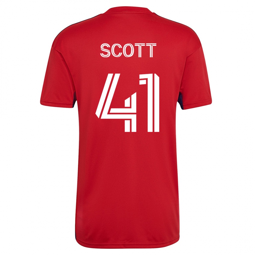 Kinder Tarik Scott #41 Rot Heimtrikot Trikot 2023/24 T-Shirt Österreich