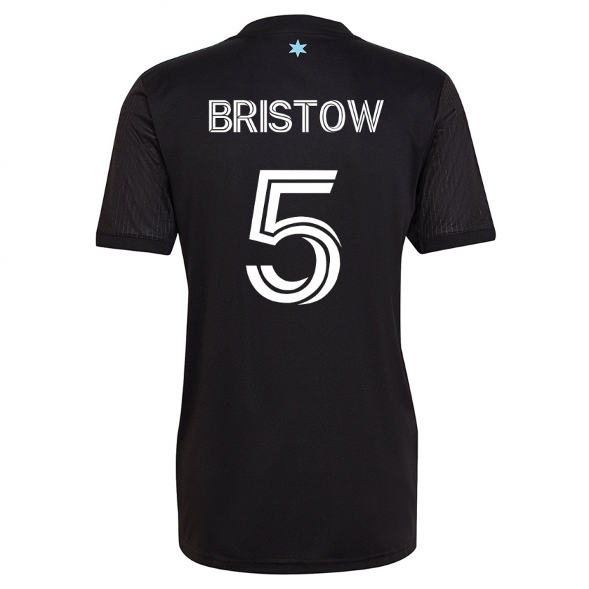 Kinder Ethan Bristow #5 Schwarz Heimtrikot Trikot 2023/24 T-Shirt Österreich