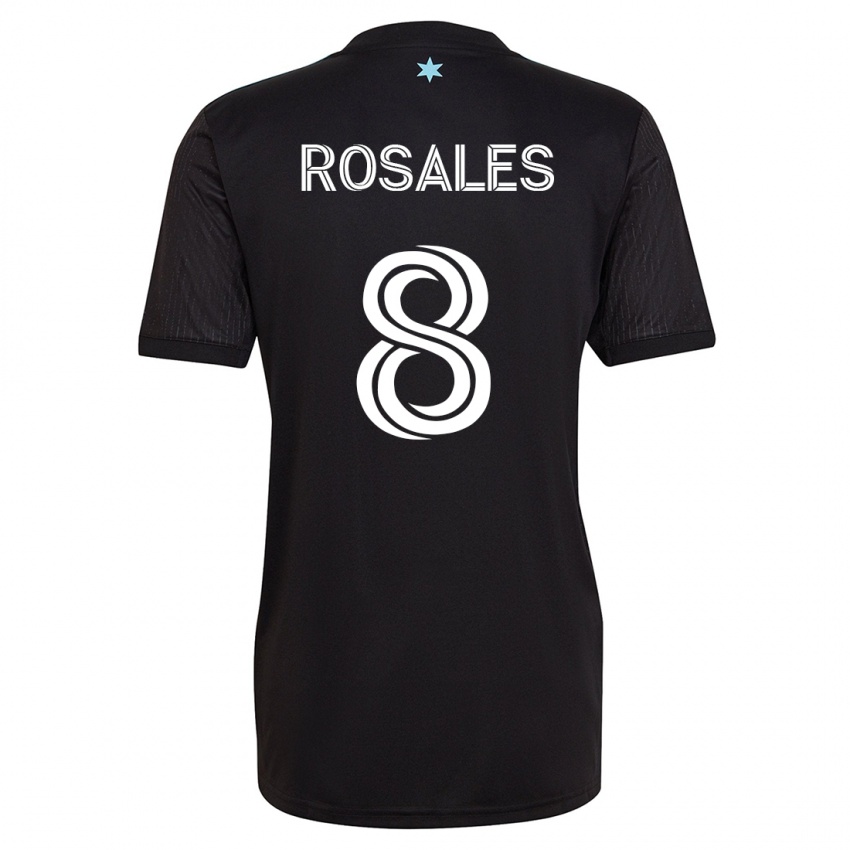 Kinder Joseph Rosales #8 Schwarz Heimtrikot Trikot 2023/24 T-Shirt Österreich