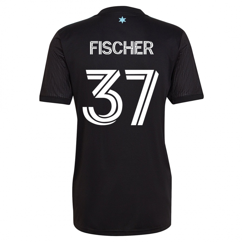 Kinder Britton Fischer #37 Schwarz Heimtrikot Trikot 2023/24 T-Shirt Österreich