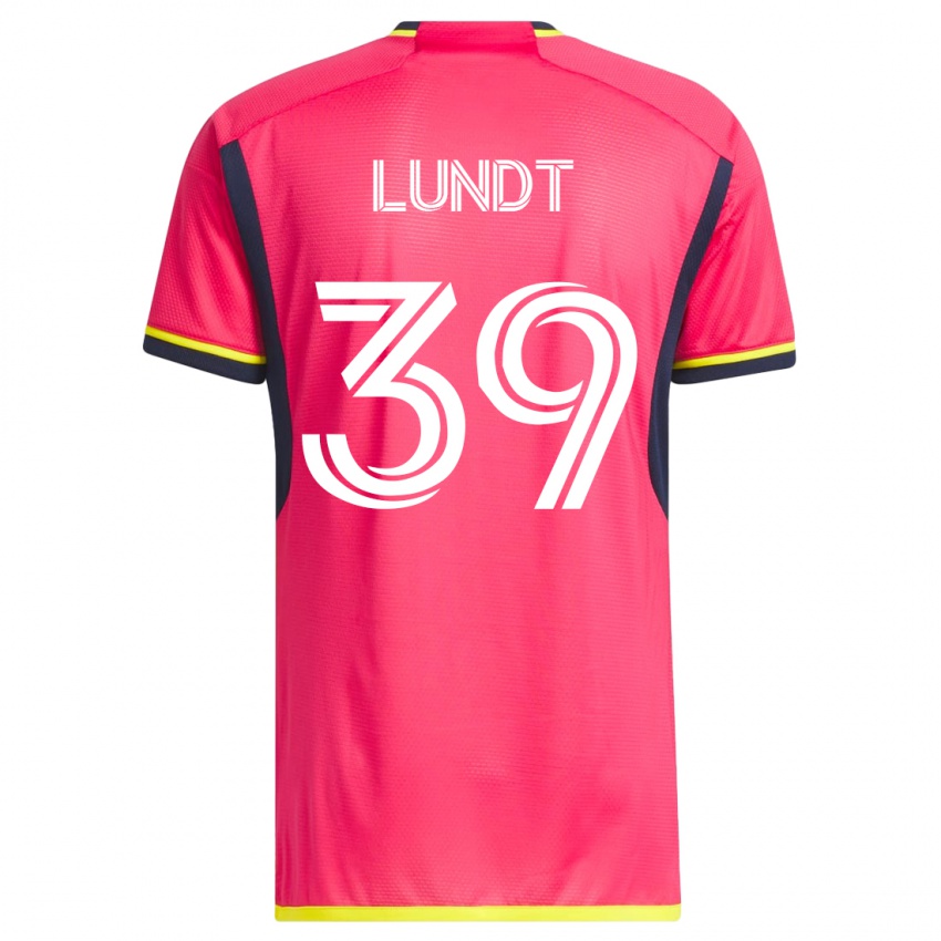 Kinder Ben Lundt #39 Rosa Heimtrikot Trikot 2023/24 T-Shirt Österreich