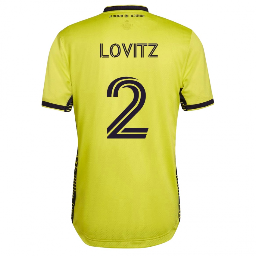 Kinder Daniel Lovitz #2 Gelb Heimtrikot Trikot 2023/24 T-Shirt Österreich