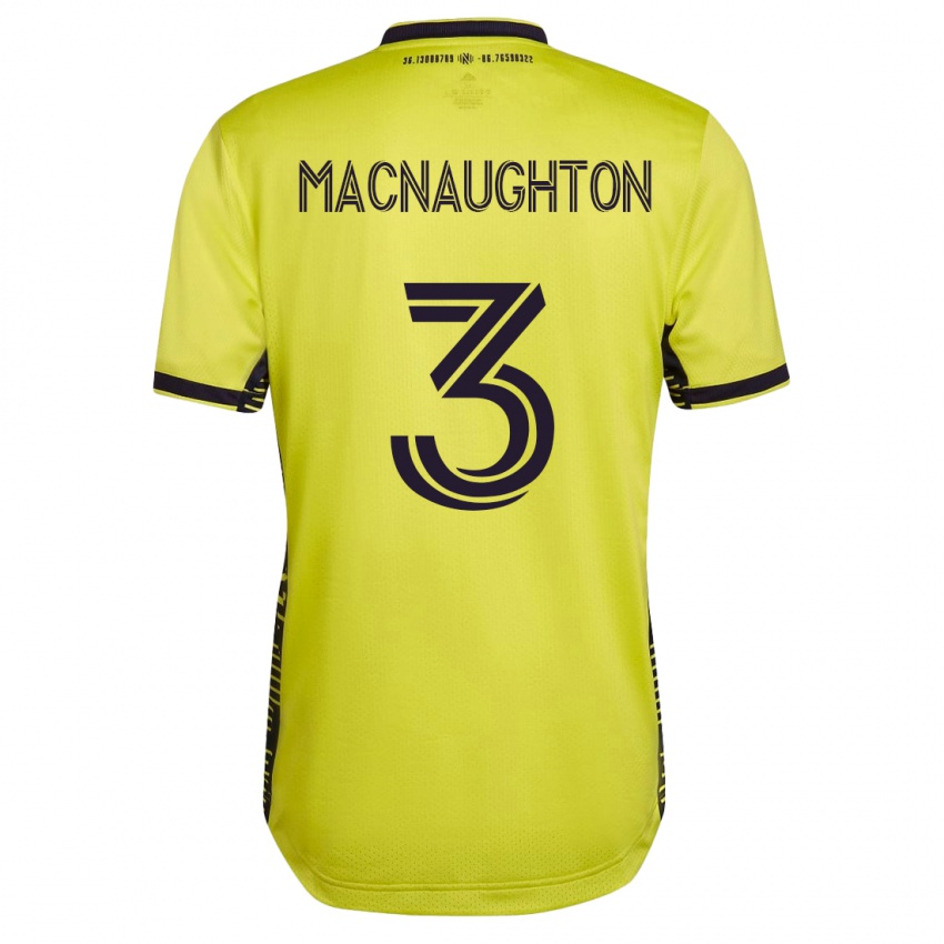 Kinder Lukas Macnaughton #3 Gelb Heimtrikot Trikot 2023/24 T-Shirt Österreich