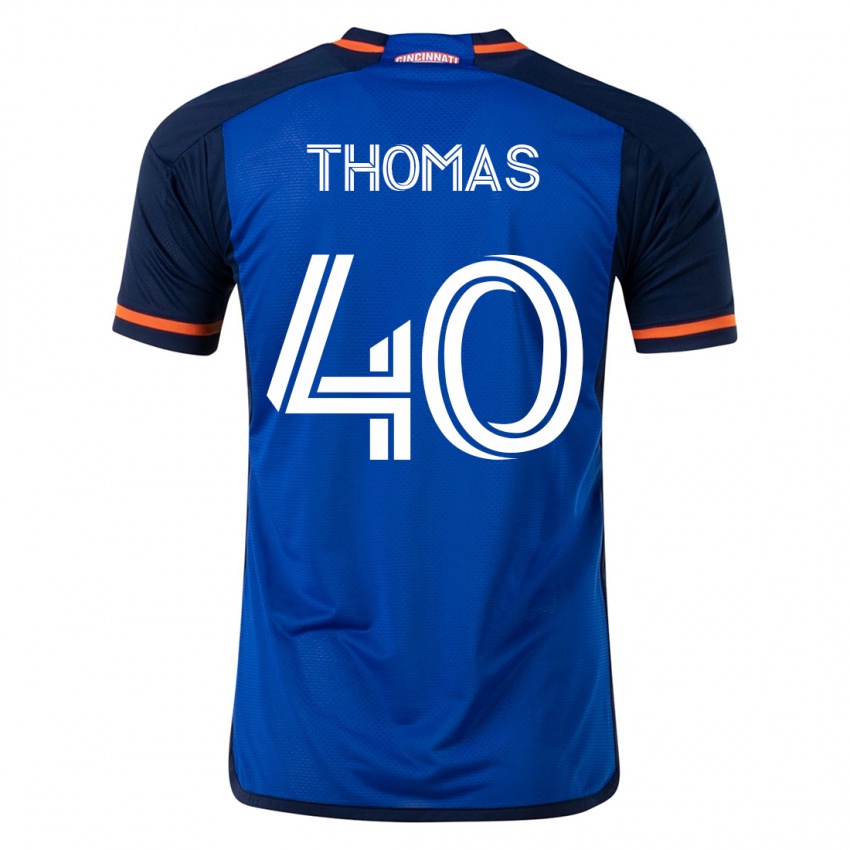 Kinder Kai Thomas #40 Blau Heimtrikot Trikot 2023/24 T-Shirt Österreich