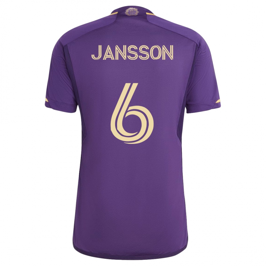 Kinder Robin Jansson #6 Violett Heimtrikot Trikot 2023/24 T-Shirt Österreich