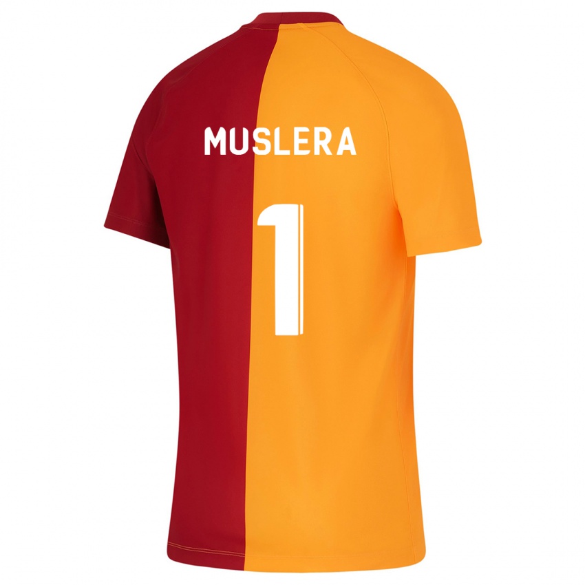 Kinder Fernando Muslera #1 Orangefarben Heimtrikot Trikot 2023/24 T-Shirt Österreich