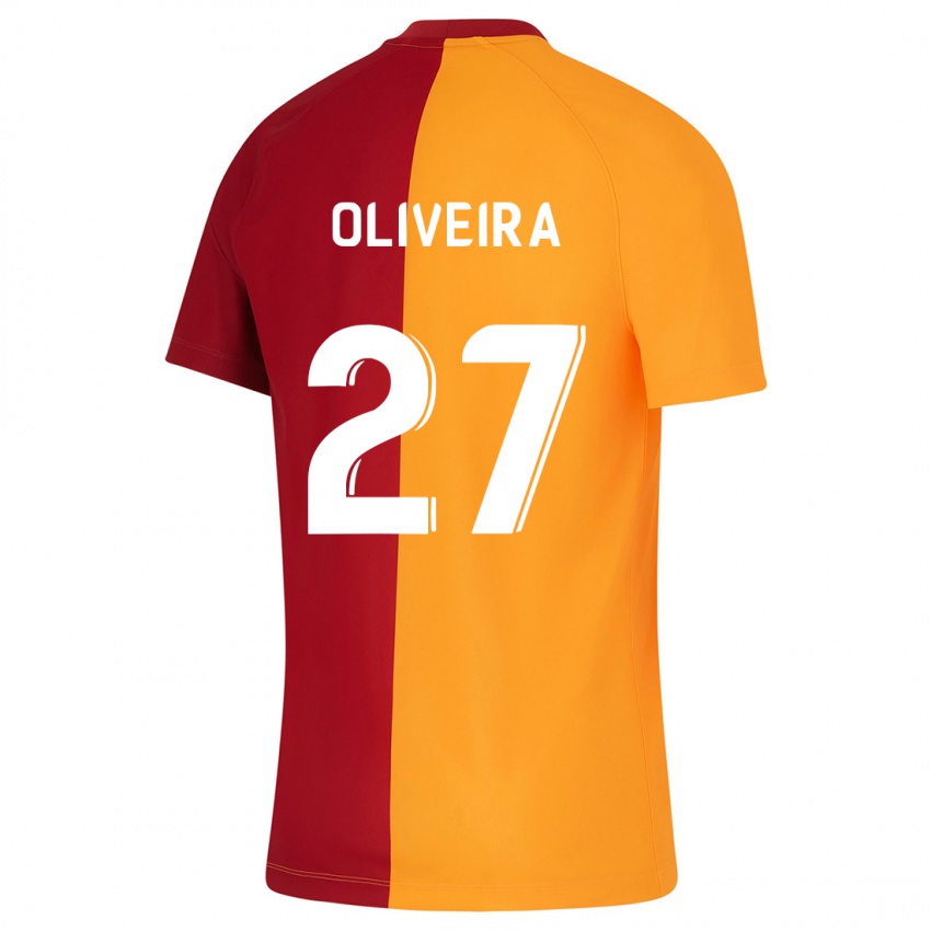 Kinder Sergio Oliveira #27 Orangefarben Heimtrikot Trikot 2023/24 T-Shirt Österreich